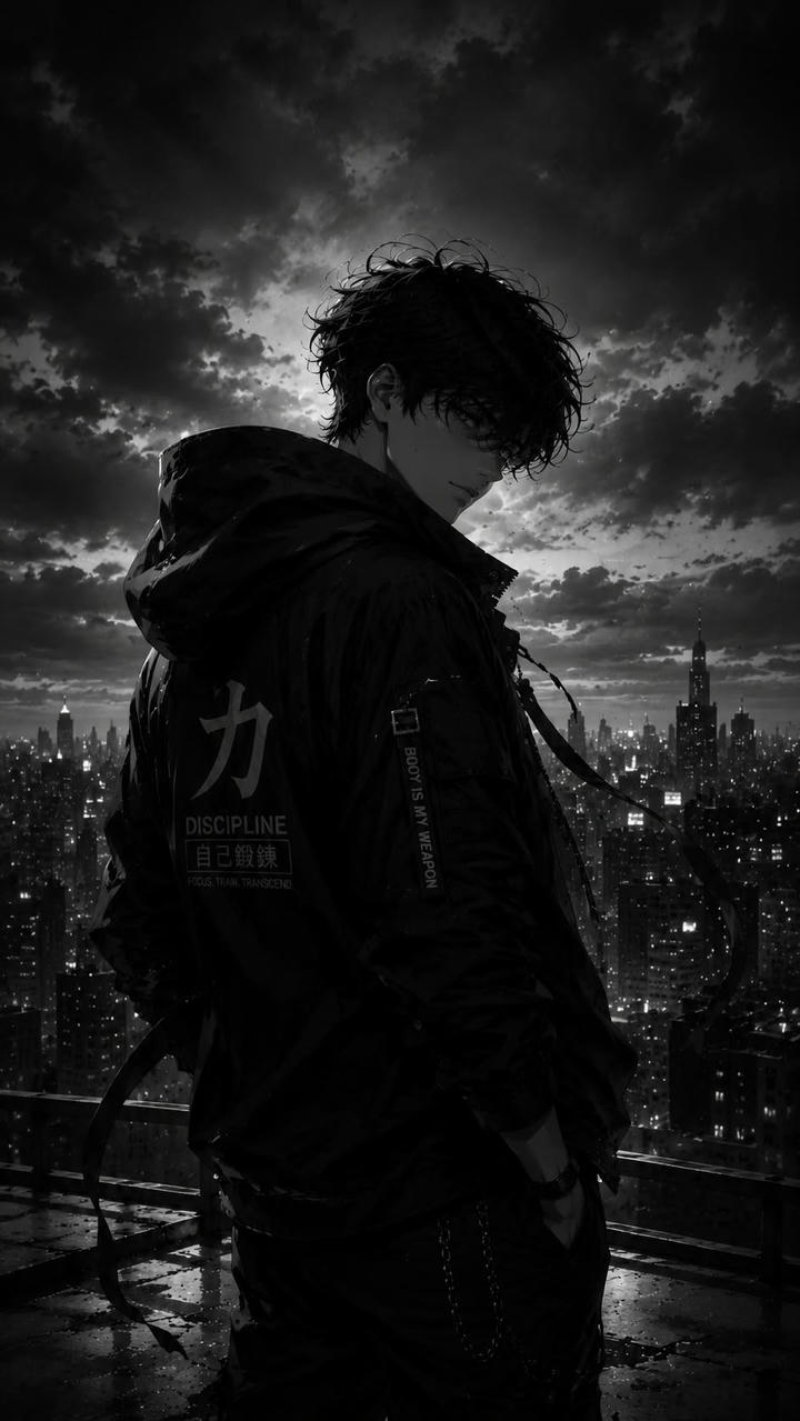 Alone Anime Boy 1080p Wallpaper