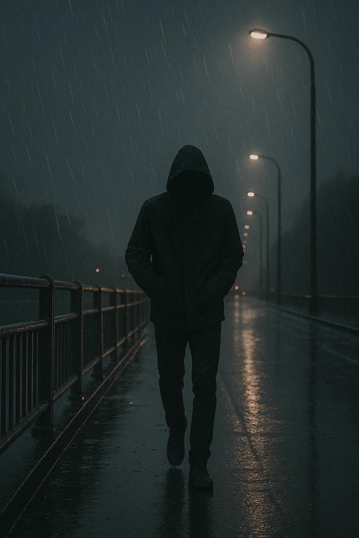 Alone Anime Boy Black Wallpaper