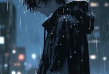 Alone Anime Boy Rain Wallpaper