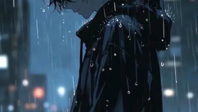 Alone Anime Boy Rain Wallpaper