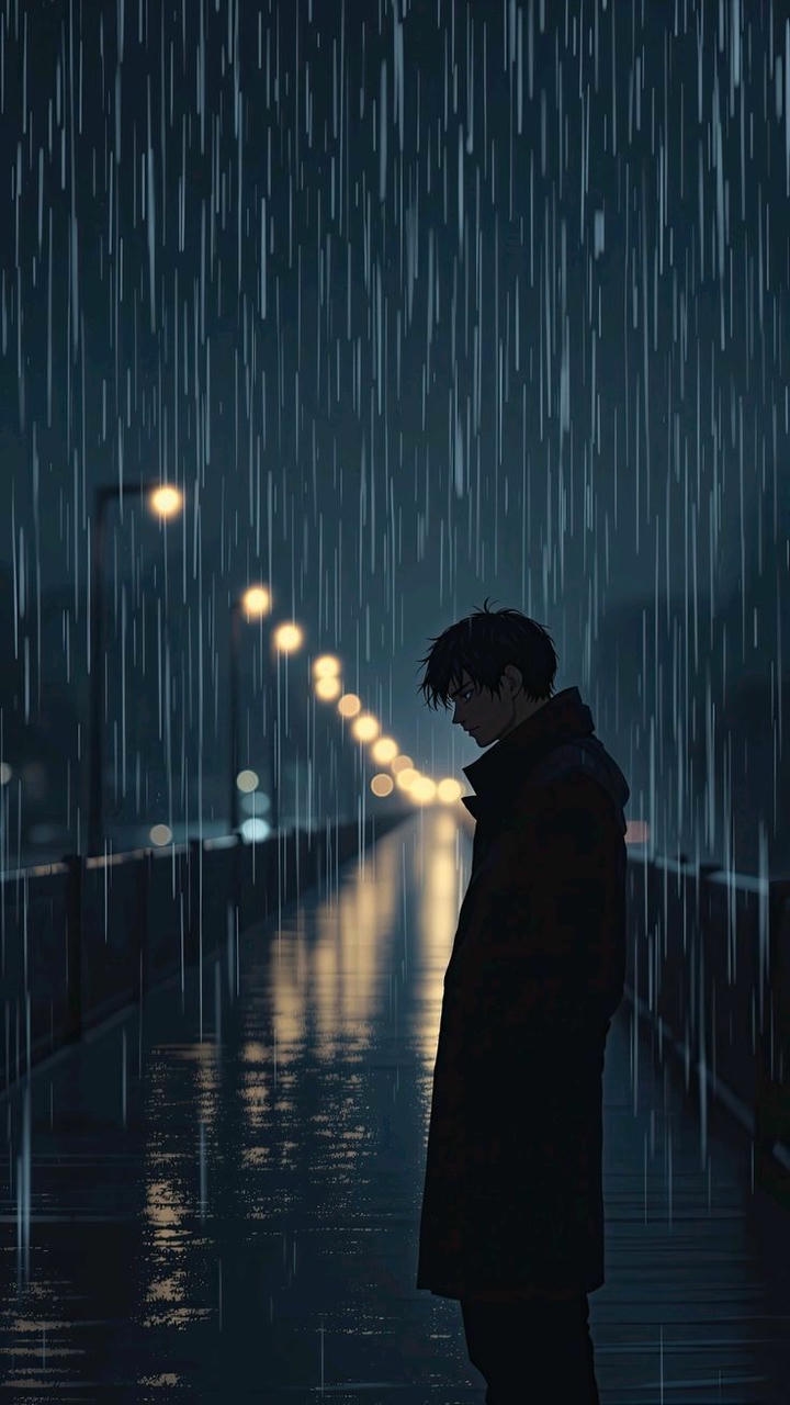 Alone Anime Boy Wallpaper 4K
