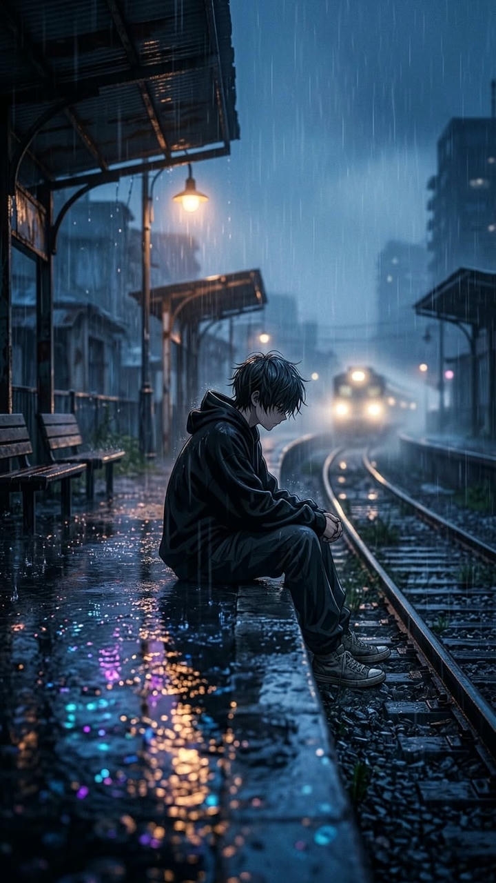 Dark Alone Sad Anime Boy Wallpaper Download