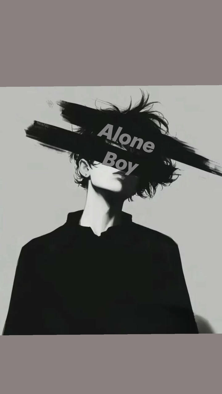 Dark Sad Anime Boy Alone Wallpaper 4K