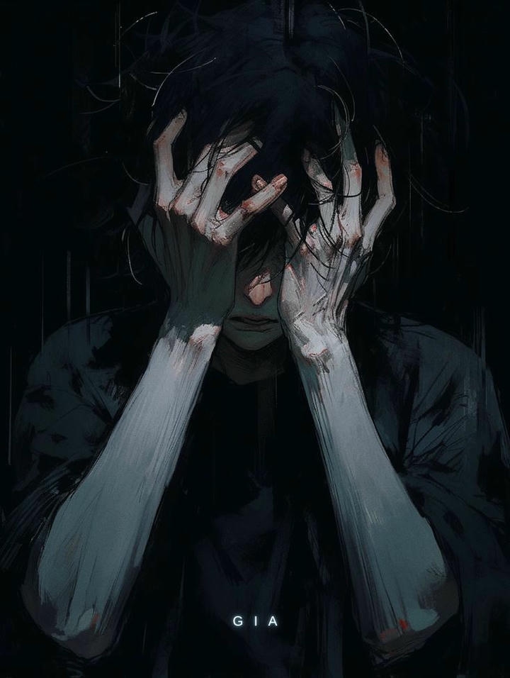 Depressed Alone Anime Boy Dark Wallpaper