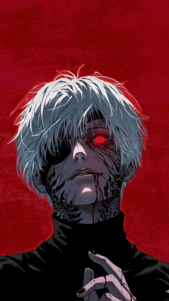 Killer attitude Anime boy red eyes 4k