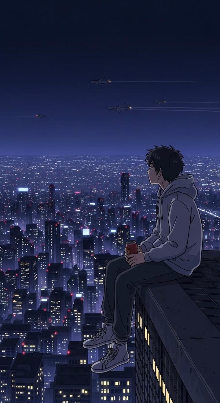 Lonely Alone Anime Boy Wallpaper