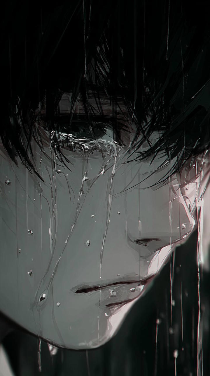 Sad Anime Boy Dark Alone Wallpaper